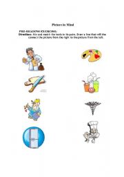 English Worksheet: Picture in Mind