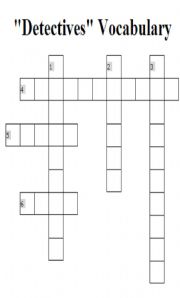 English Worksheet: crossword detective