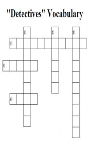 English worksheet: crossword detective