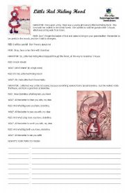 English Worksheet: Little Red Riding Hood