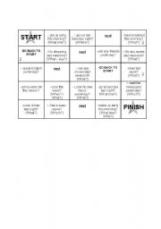 English Worksheet: Simple past questions board game