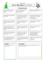 English Worksheet: Lets talk about ALIENS