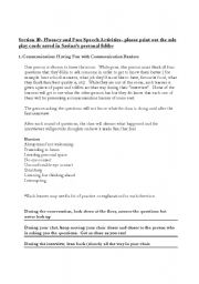 English Worksheet: Speech Fluency and Customer Service