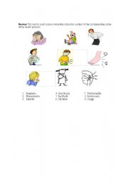 English Worksheet: Health problems