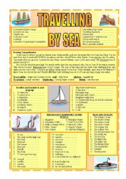TRAVELLING BY SEA - TOPICAL VOCABULARY and info