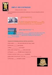 English Worksheet: present simple and contiunous