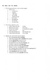 English Worksheet: present perfect