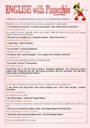 English Worksheet: ENGLISH with Pinocchio