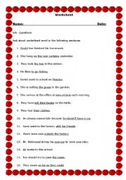 English Worksheet: Wh-questions