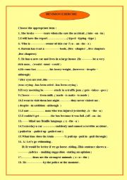 English worksheet: REVISION EXERCISE 