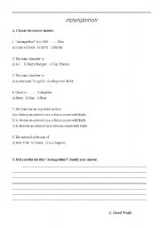 English worksheet: movie 