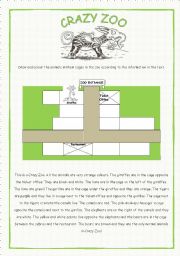 English Worksheet: crazy zoo