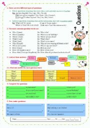 English Worksheet: Different kinds of questions