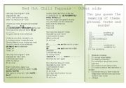 English Worksheet: Red Hot Chili Peppers - Otherside - Phrasal Verbs