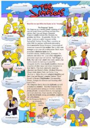 English Worksheet: The Simpsons family