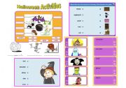 English Worksheet: Halloween Activities