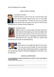 English Worksheet: Test on famous  peoples houses