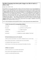 English worksheet: news activity