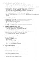 English worksheet: test TEMPO 2