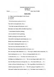 English worksheet: passive voices