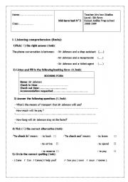 mid term test n3 8th