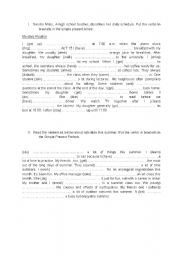 English worksheet: present simple & present perfect