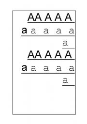 English worksheet: rewrite alphabet