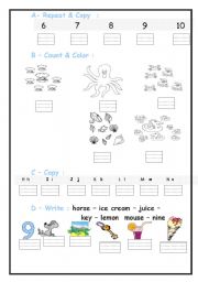 English Worksheet: numbers