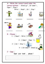 English worksheet: vocabulary and trace