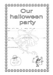 English Worksheet: Our Halloween Party (Invitation)