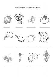 English Worksheet: Is it a Fruit or Vegetable