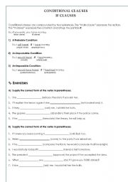 English Worksheet: If Clauses