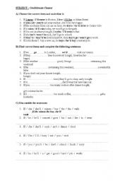 English worksheet: f clause type 1