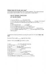 English Worksheet: cars indications and have,has and had