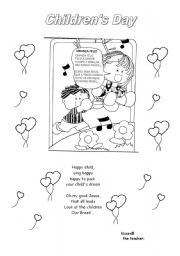 English Worksheet: Childrens Day