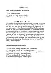 English Worksheet: this is a useful vocabulary activity about animals