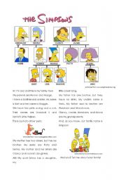 English Worksheet: Simpsons Family Tree