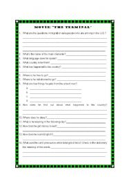 English worksheet: The Teminal - worksheet