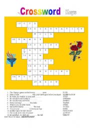 English Worksheet: Crossword  - Treasure Hungting