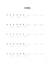 English Worksheet: VOWEL