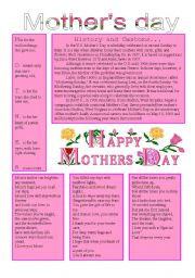 English Worksheet: MOthers day