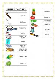 English Worksheet: CHICKEN PIE RECIPE 2/2 - VOCAB