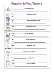 Past tense  and negation 2