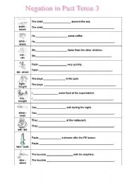 English Worksheet: Past tense  and negation 3