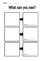 English worksheet: What can you see?