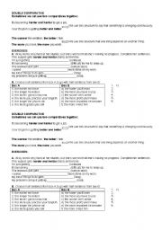 English Worksheet: Double comparatives