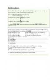 English Worksheet: Relative clauses