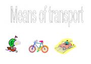 English worksheet: means of transport