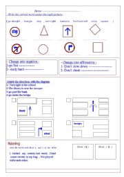 English Worksheet: dirctions