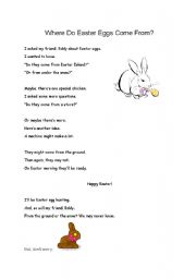 English worksheet: Easter poem